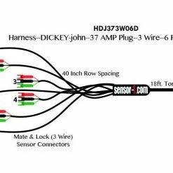 Sensor-1 6 Row Planter Harness - HDJ373W06D - General Farm Supplies