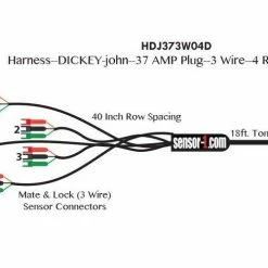 Sensor-1 4 Row Planter Harness - HDJ373W04D - General Farm Supplies