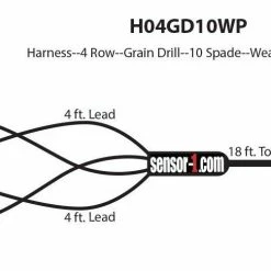 Sensor-1 4 Row Grain Drill Harness - H04GD10WP-1B - General Farm Supplies